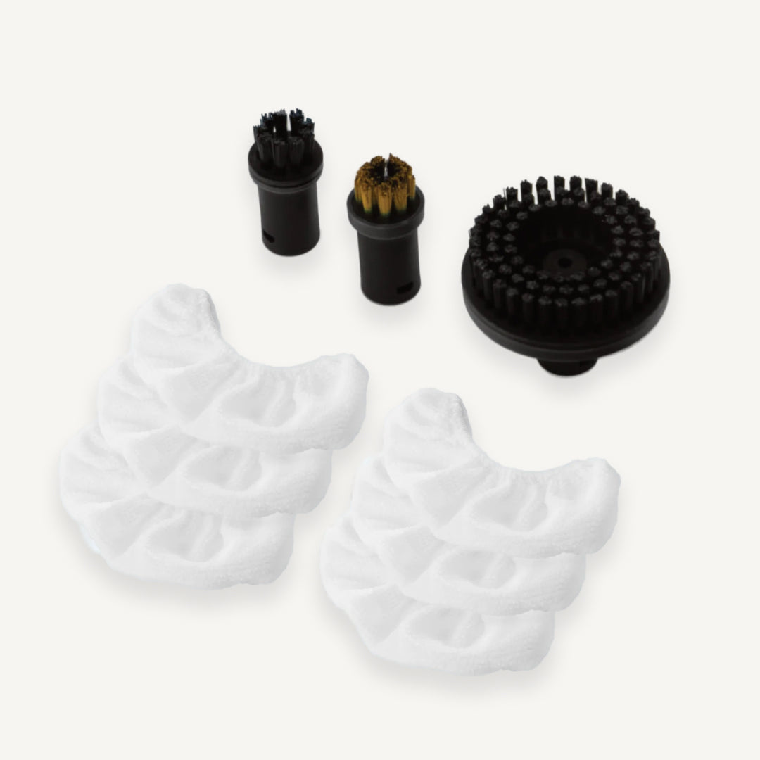 6 extra cloths + 3 extra brush heads